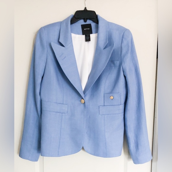 Smythe Duchess Periwinkle Blue Linen Blazer - Picture 6 of 16